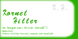 kornel hiller business card
